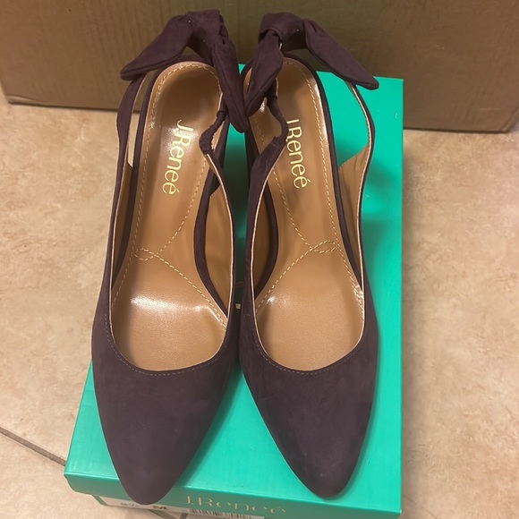 J.Renee purple sling back heels - Picture 4 of 8